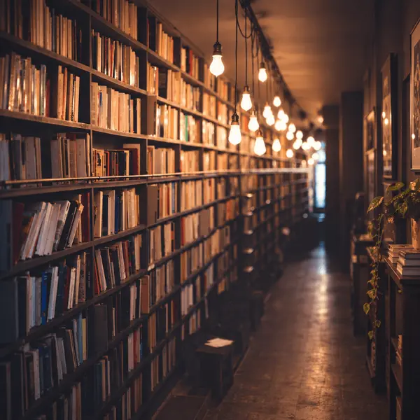 Part 3: Richardson ISD Graduate Profile. Warm library shelves and hanging lights representing Richardson ISD’s Graduate Profile and its focus on preparing confident, adaptable and future-ready students