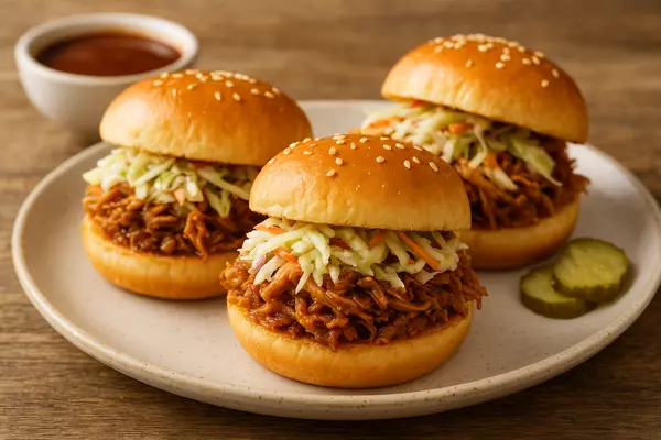 Carolina BBQ Pulled Pork Sliders with Lake Norman Slaw