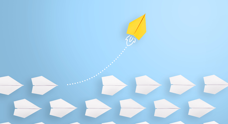 Paper airplanes symbolizing change and new opportunities in the housing market &mdash; representing how homebuyers in North San Diego County can take a fresh approach in today&rsquo;s real estate market.