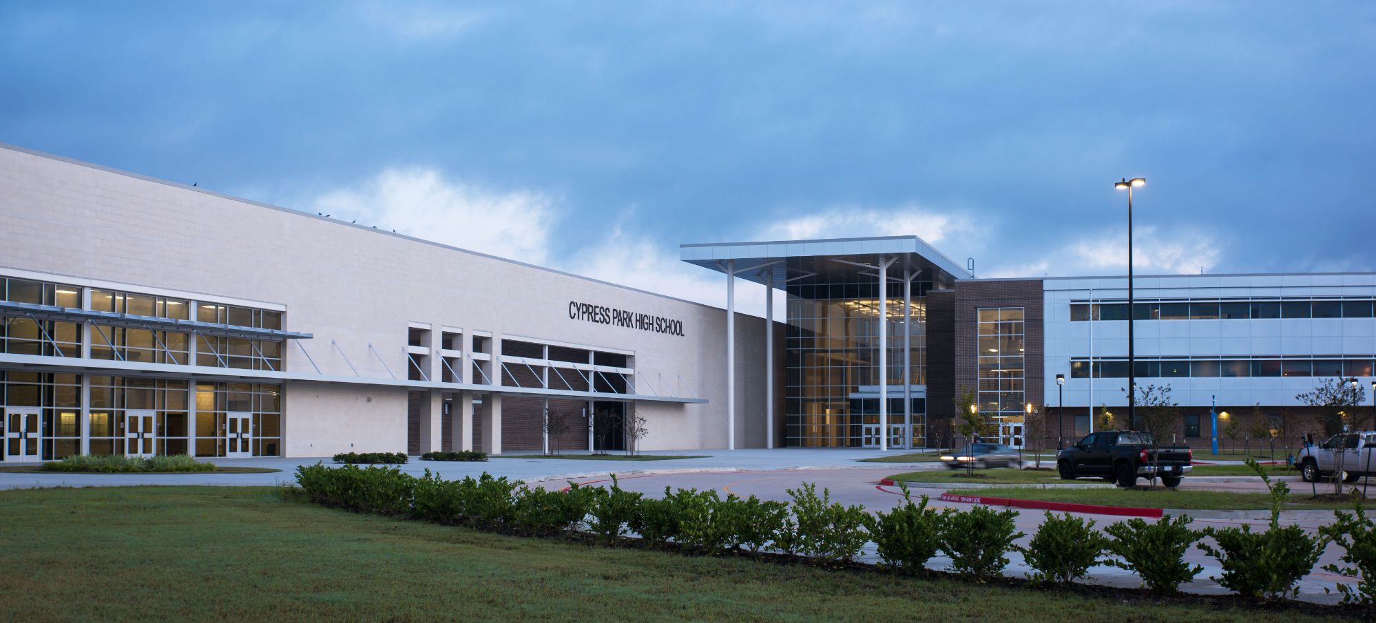 Texas school district building in Cyfair ISD representing top-rated Houston suburban schools.