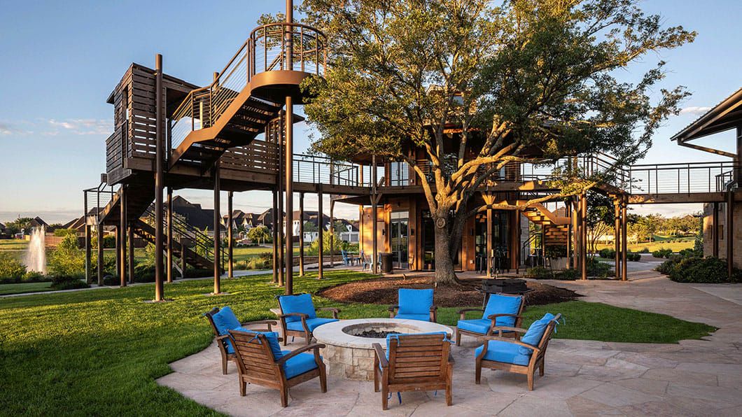 Cane Island amenity center and community pool area in Katy, TX