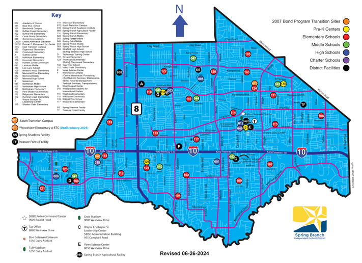 spring branch isd zoning map