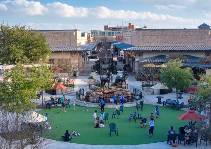 LaCenterra at Cinco Ranch in Katy TX with shops, dining, and community gathering spaces.