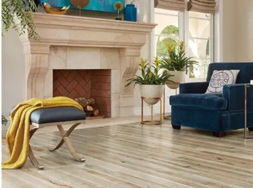 Consistent modern flooring in a move-in ready Texas home