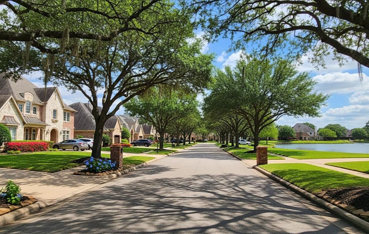 Auburn Lakes Spring TX neighborhood with larger homes and proximity to The Woodlands
