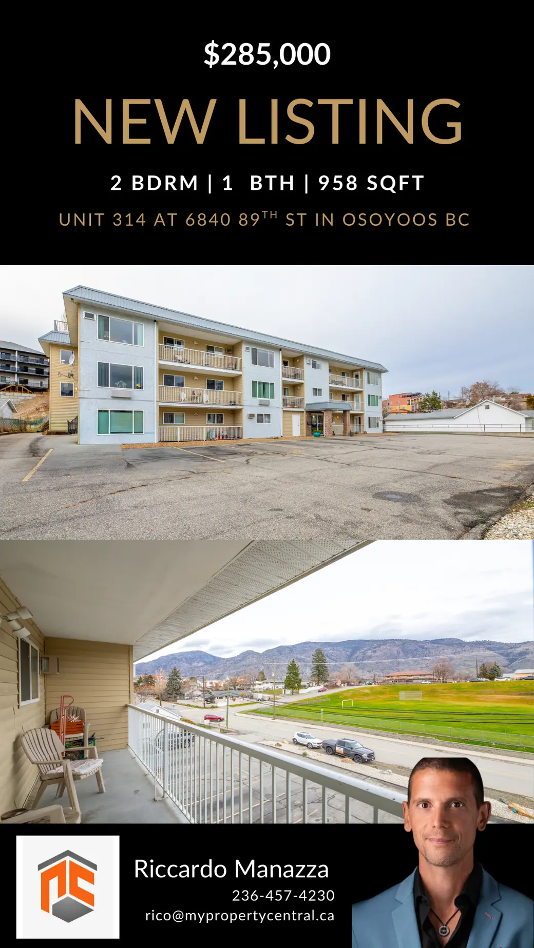 Just Listed: Rare Condo Opportunity at 314 – 6840 89th Street, Osoyoos, BC
