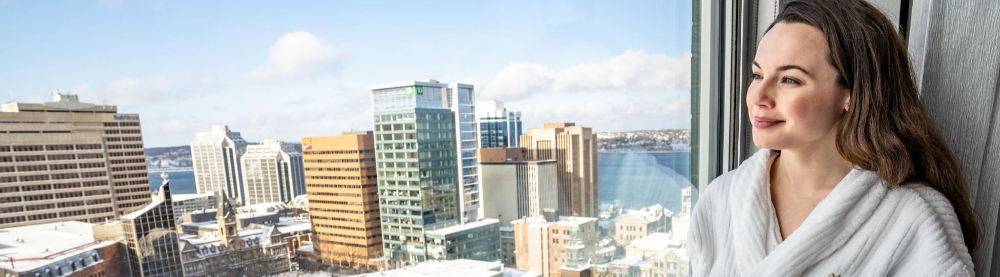 Halifax renters enjoying amenities in a modern apartment building.