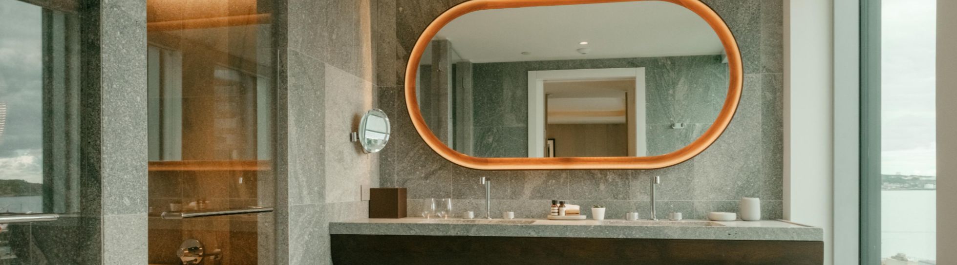 Updated Halifax bathroom with walk-in shower and modern vanity.
