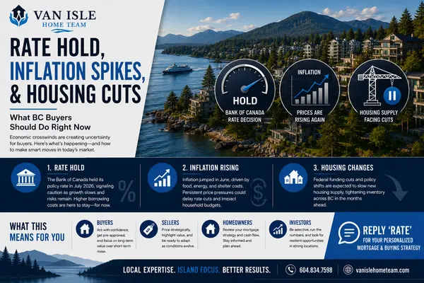 Rate Hold, Inflation Spikes, and Housing Cuts: What BC Buyers Should Do Right Now