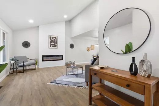 elegantly staged home with clean lines and modern textures and colors