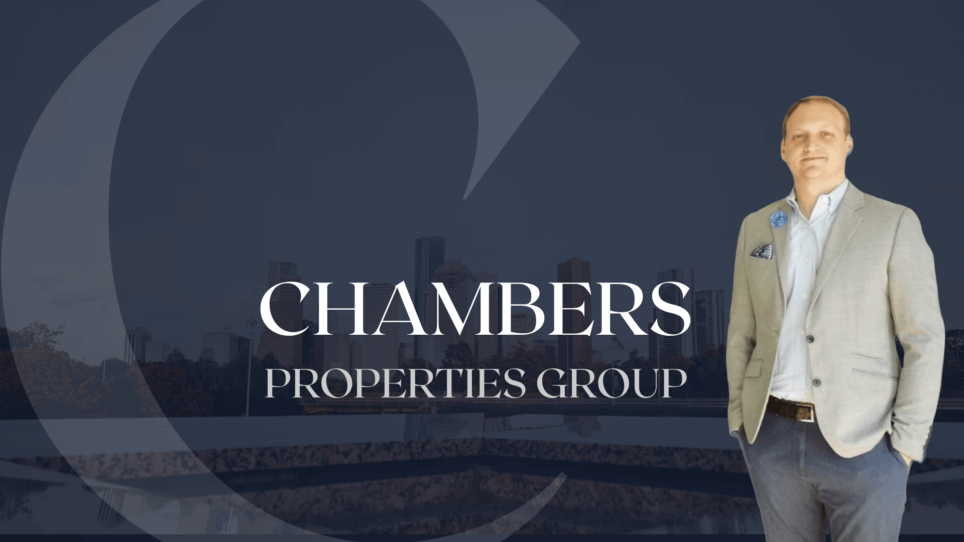 Nicholas Chambers with his real estate advisory team in Texas