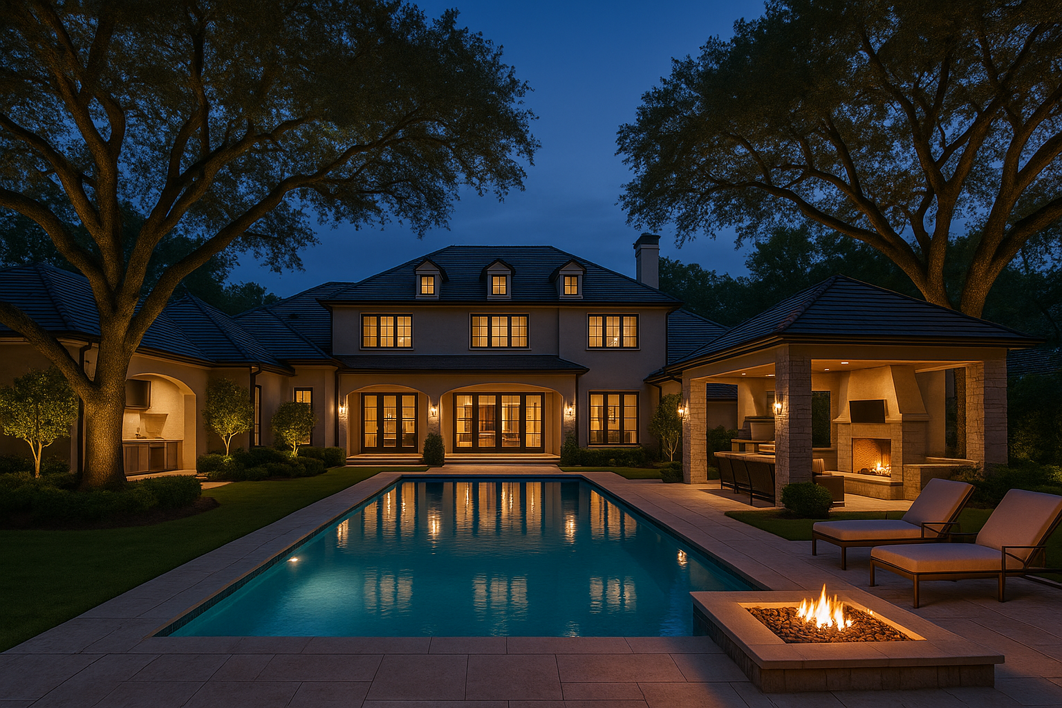 Master-planned community amenities with golf course and luxury homes