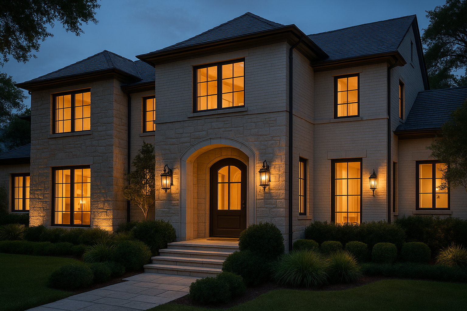 Beautiful home exterior with professional landscaping and curb appeal