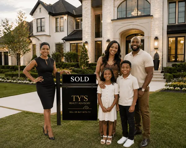 Ty in front a sold homw with black fam