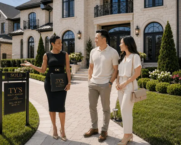 Ty standing outside with asian family