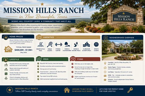 Mission Hills Ranch in New Braunfels, Texas: Home Prices, Lifestyle, Amenities, Pros & Cons, and Neighborhood Overview,Yitzchak Pierson