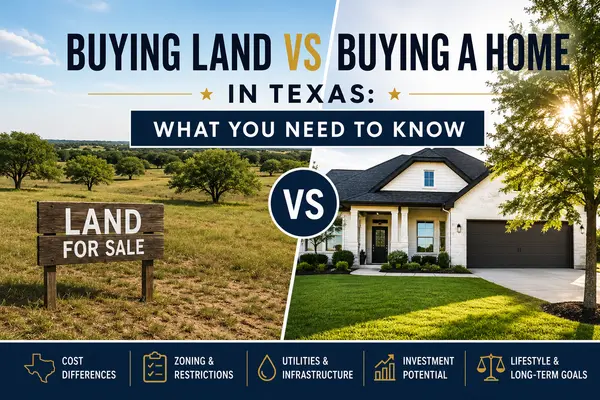 Buying Land vs Buying a Home in Texas: What You Need to Know,Yitzchak Pierson