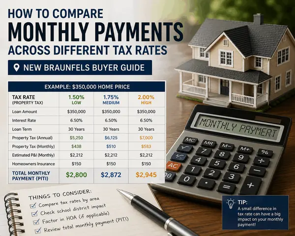 How to Compare Monthly Payments Across Different Tax Rates (New Braunfels Buyer Guide),Yitzchak Pierson