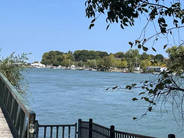 Port Dalhousie boardwalk overlooking the harbour and sailboats in St. Catharines