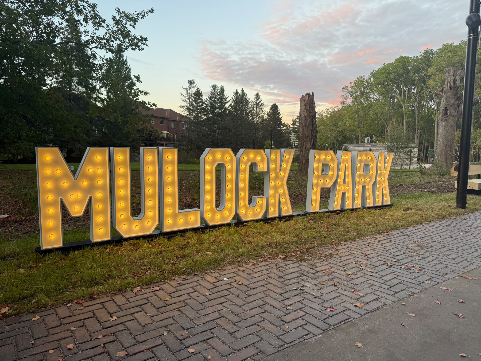 Mulock Park in Newmarket Ontario showing investment in public space and community amenities