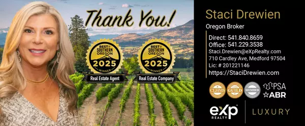 Staci Drewien: Double Gold Winner for Best Real Estate Agent & Company in Southern Oregon 2025