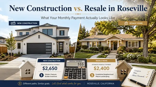  New Construction vs. Resale in Roseville: What Your Monthly Payment Actually Looks Like