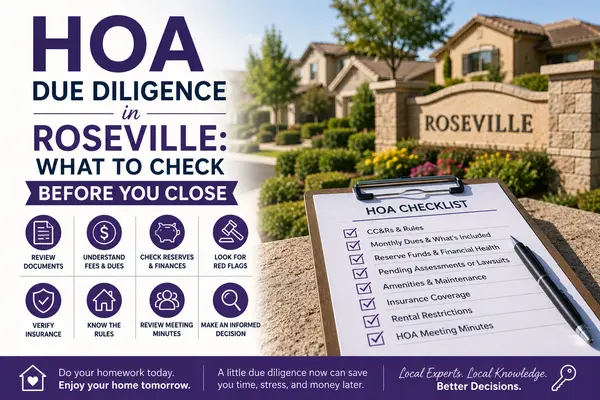 HOA Due Diligence in Roseville: What to Check Before You Close,Rich And Kat Farless
