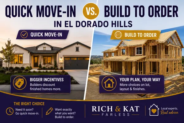 Quick Move-In or Build to Order in El Dorado Hills?