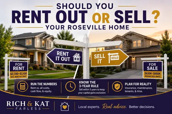 Should You Rent Out or Sell Your Roseville Home? ,Rich And Kat Farless