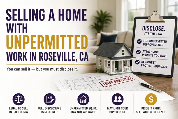 Selling a Home With Unpermitted Work in Roseville, CA