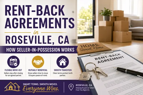 Rent-Back Agreements in Roseville, CA: How Seller-in-Possession Works