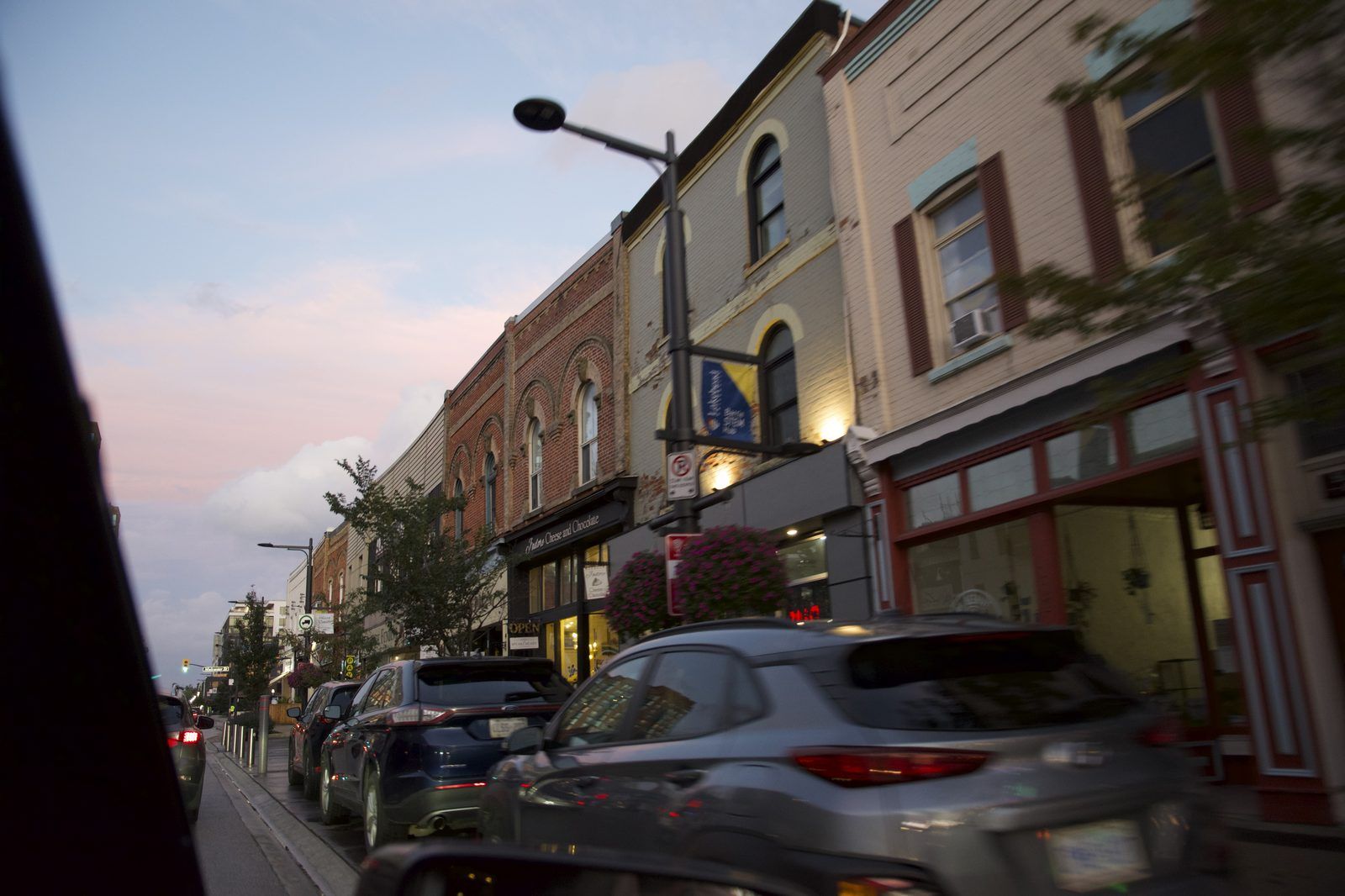 Downtown Barrie at dusk