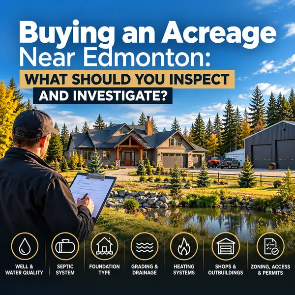 Buying an Acreage Near Edmonton: What Should You Inspect and Investigate?