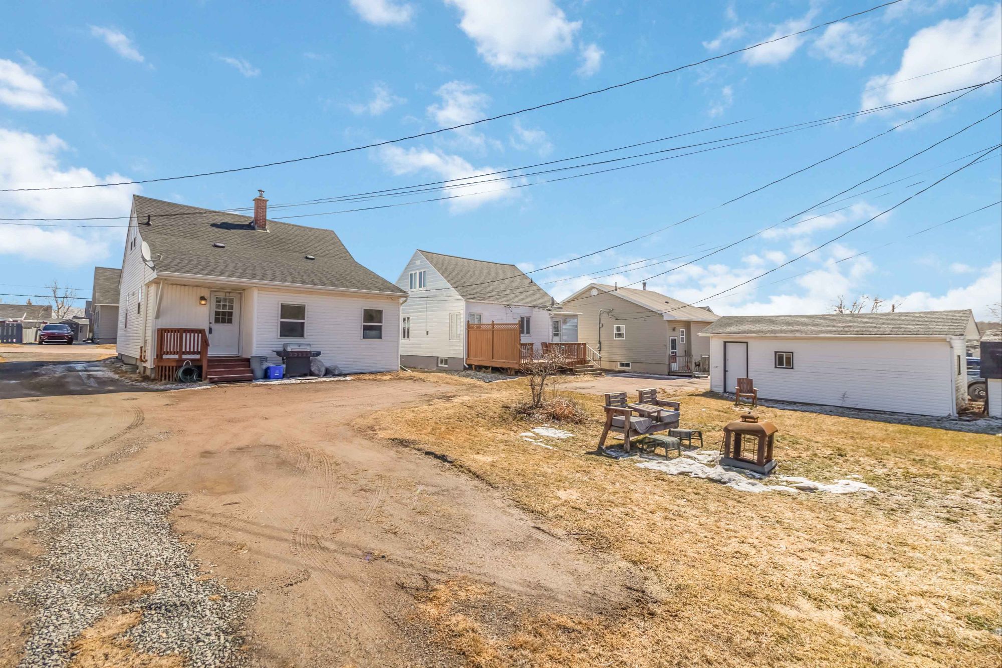 Yard and Lot with Back Deck - 27 Airport Street Dieppe NB
