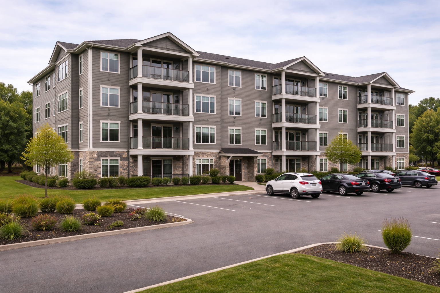 Mid-market residential apartment building in Dieppe or Moncton, similar to Skyline REIT's former properties at Primrose Lane and Mapleton Road, 2026