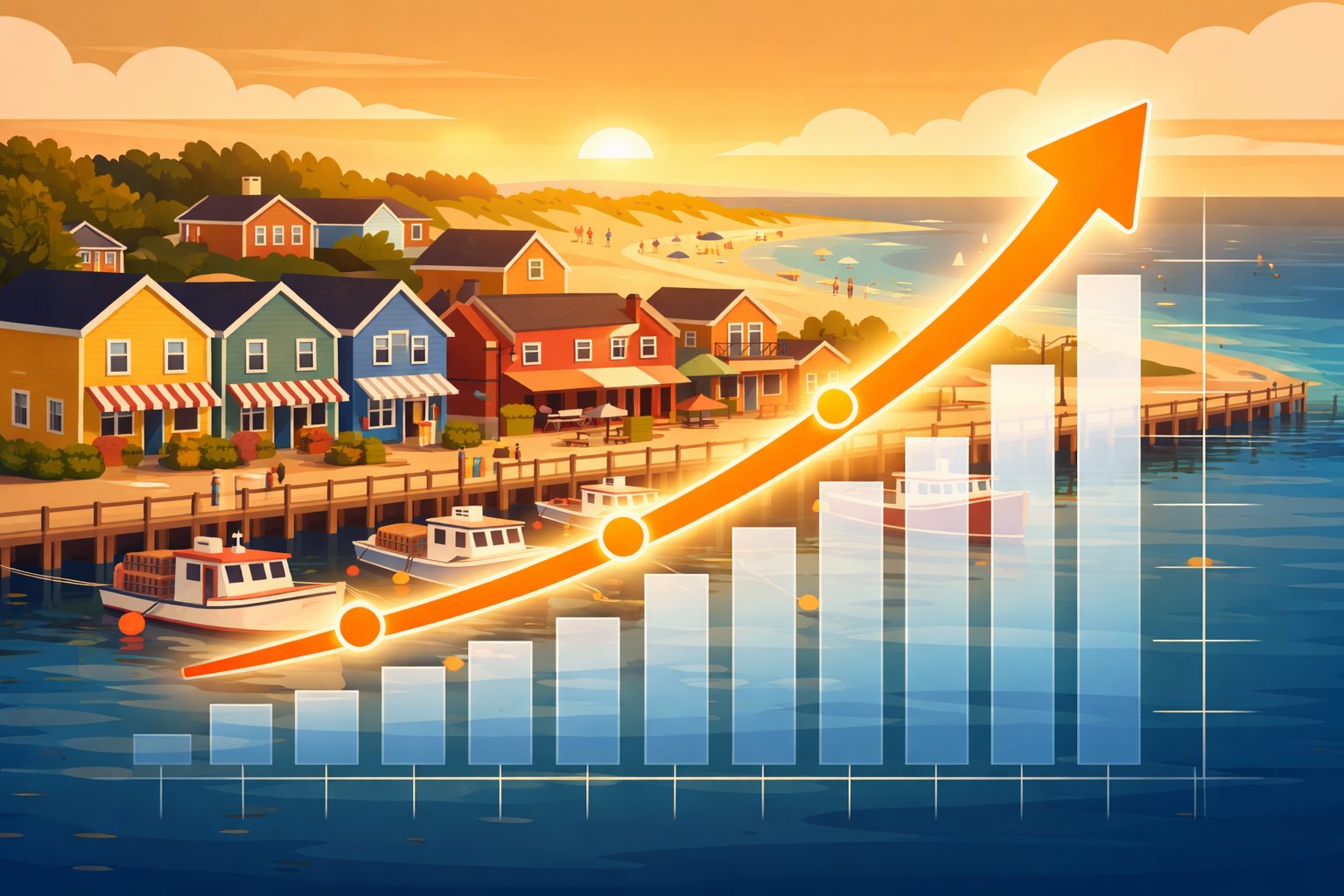 Shediac NB real estate market data visualization showing rising home prices and tightening inventory in 2026