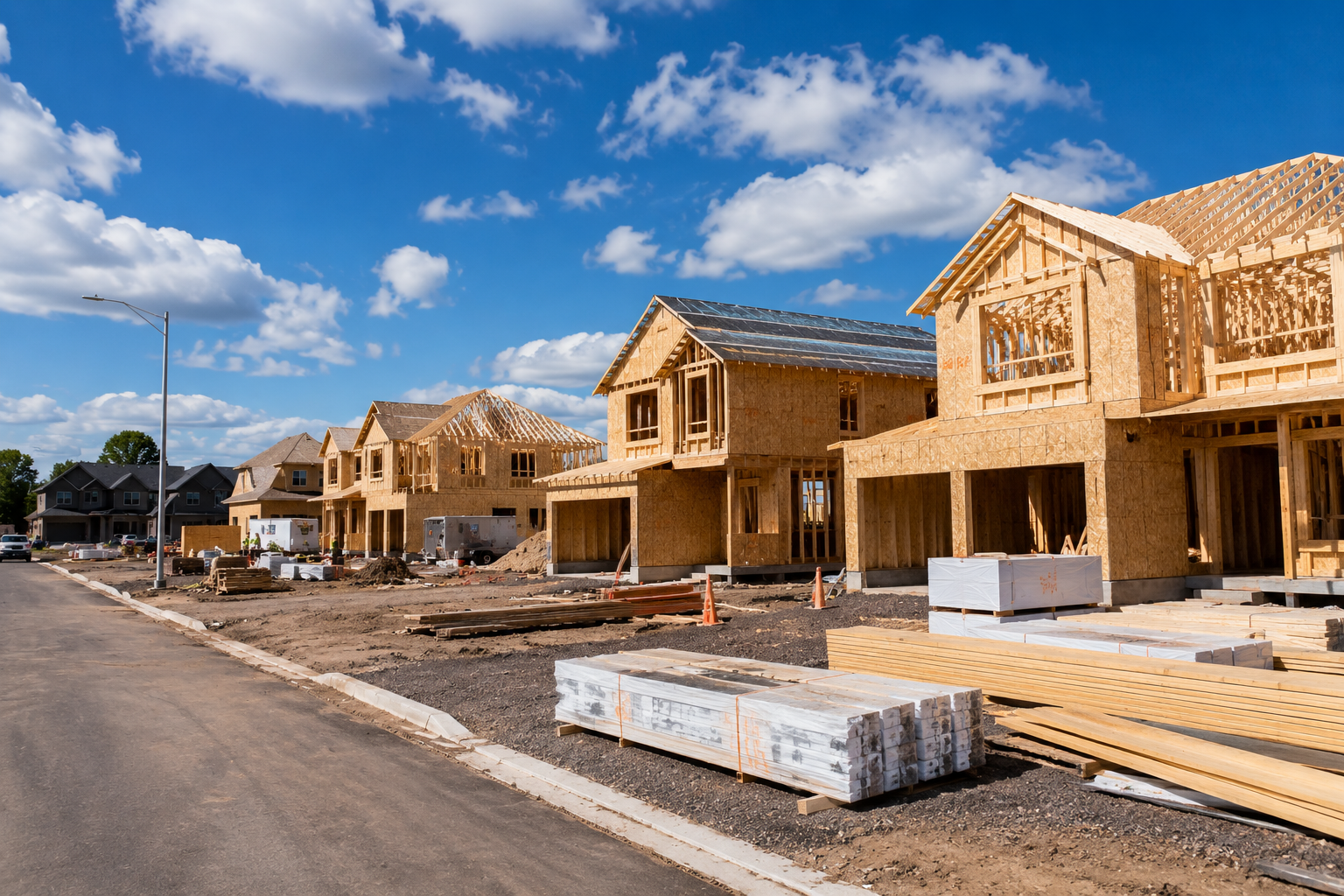 New residential subdivision under construction in Moncton NB supported by Housing Accelerator Fund infrastructure investment