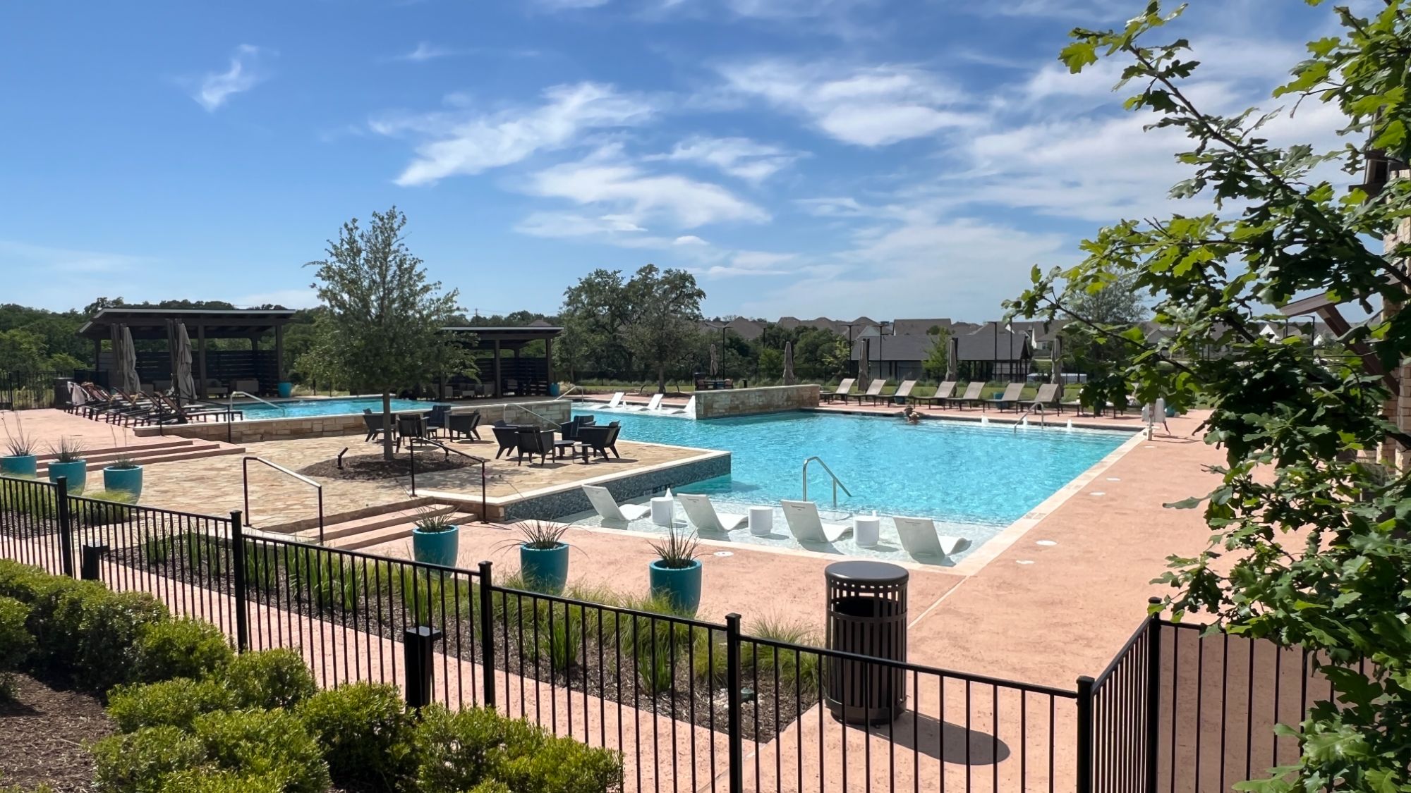 Resort style pool at Regency at Santa Rita Ranch in Liberty Hill Texas