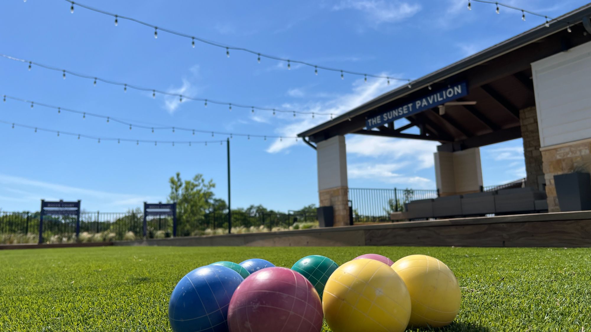 Bocce ball courts at Regency at Santa Rita Ranch in Liberty Hill Texas