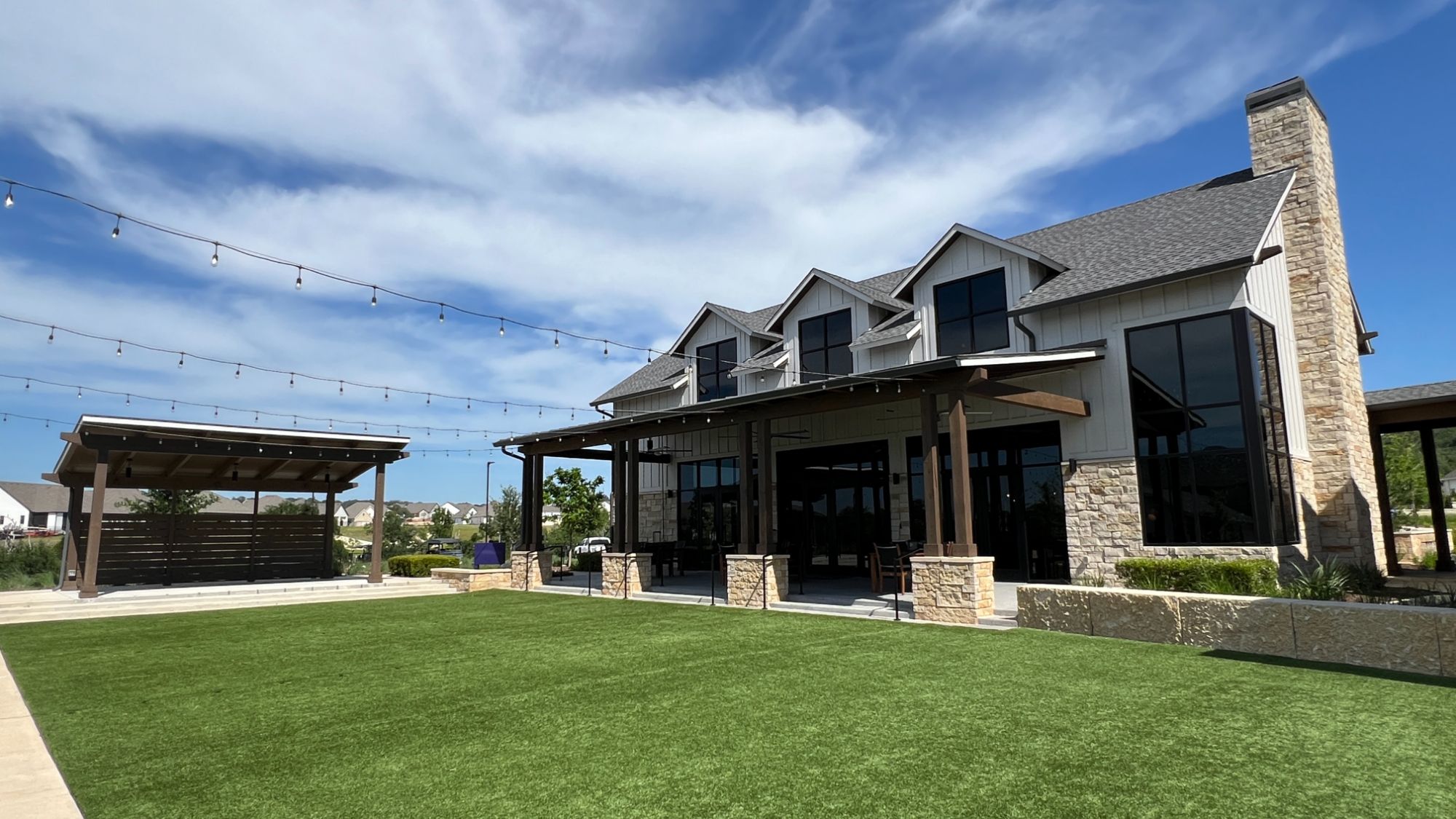 Event lawn at Regency at Santa Rita Ranch in Liberty Hill Texas