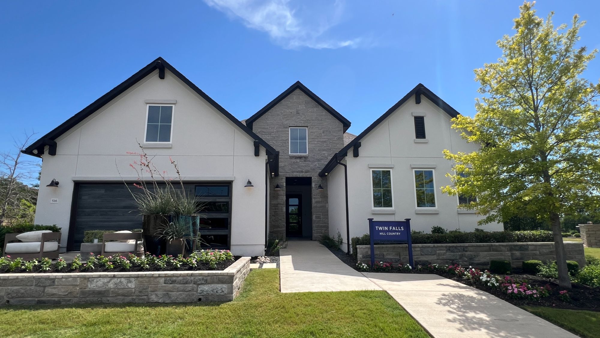 Twin Falls model home in the Meadow Collection at Regency at Santa Rita Ranch in Liberty Hill Texas