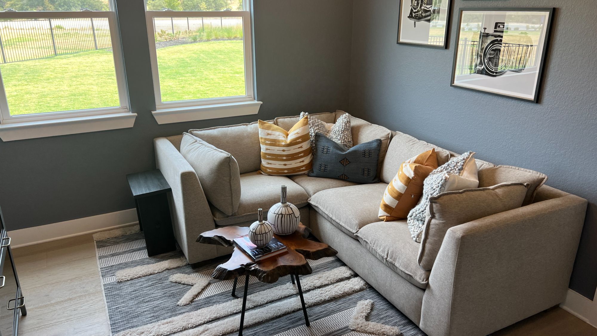 Den inside the Blanton model home at Regency at Santa Rita Ranch in Liberty Hill Texas