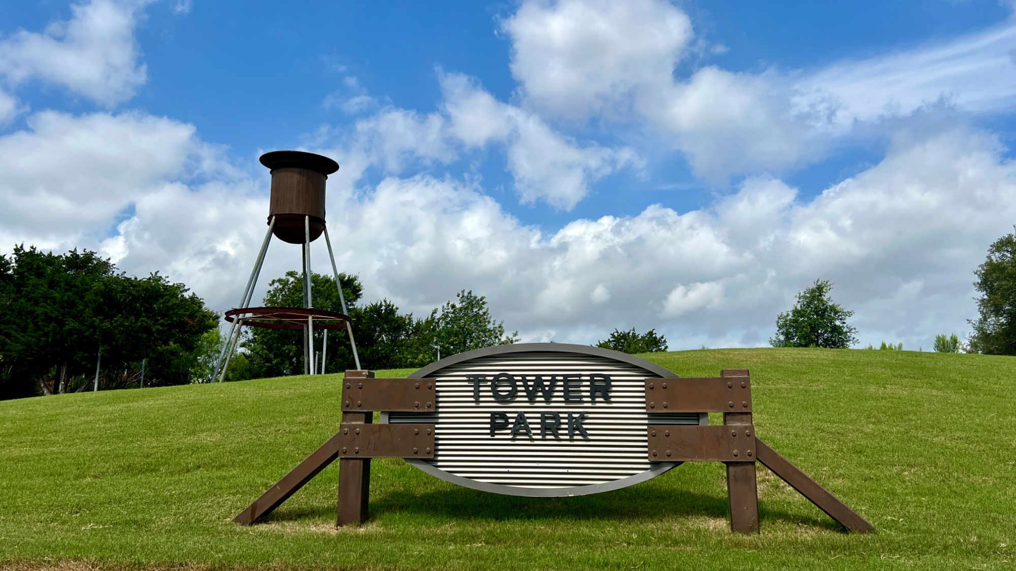 Tower Park neighborhood green space in Bryson Leander Texas