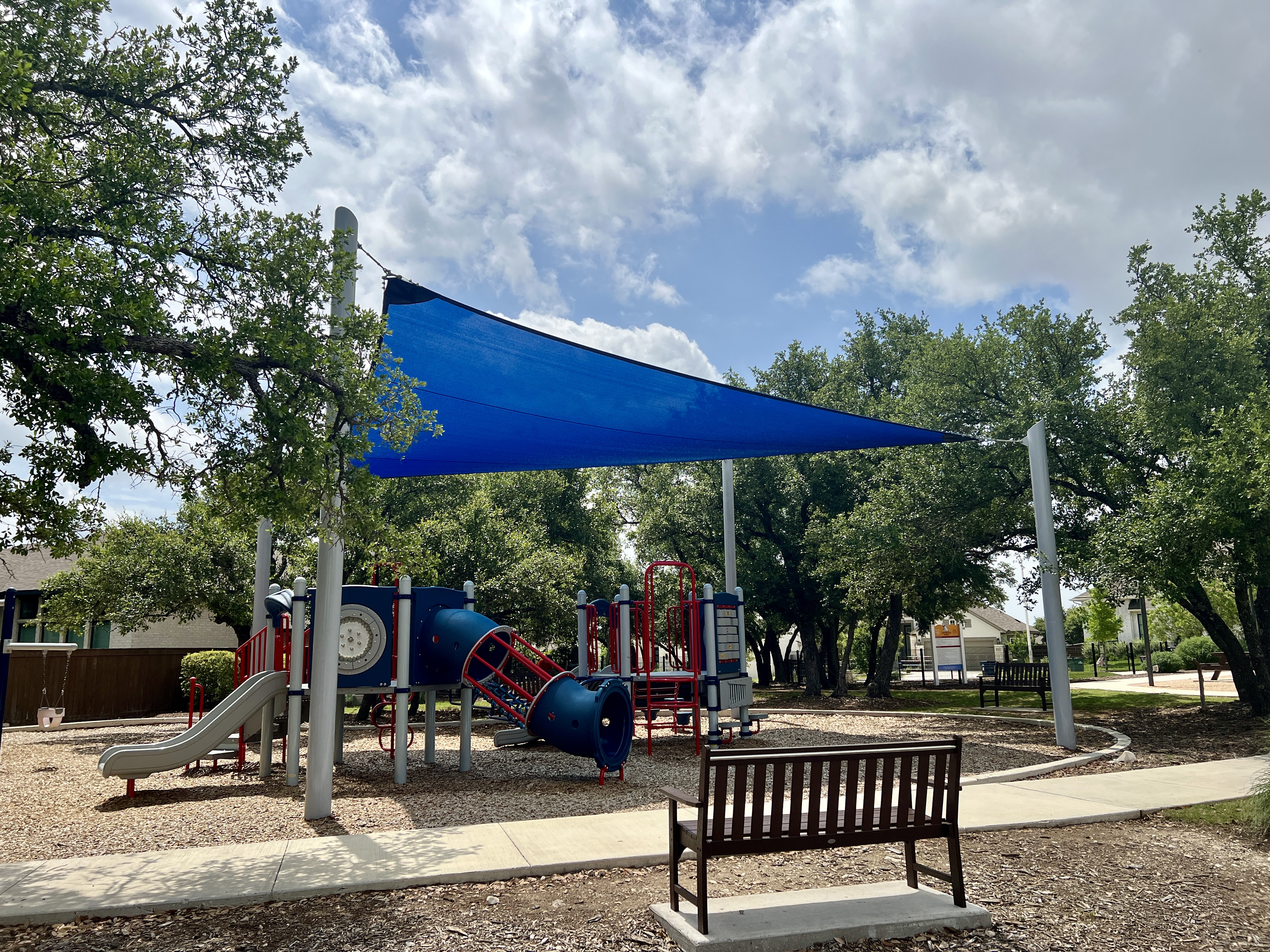 Playscape at Dogwood Park in Bryson master-planned community in Leander Texas