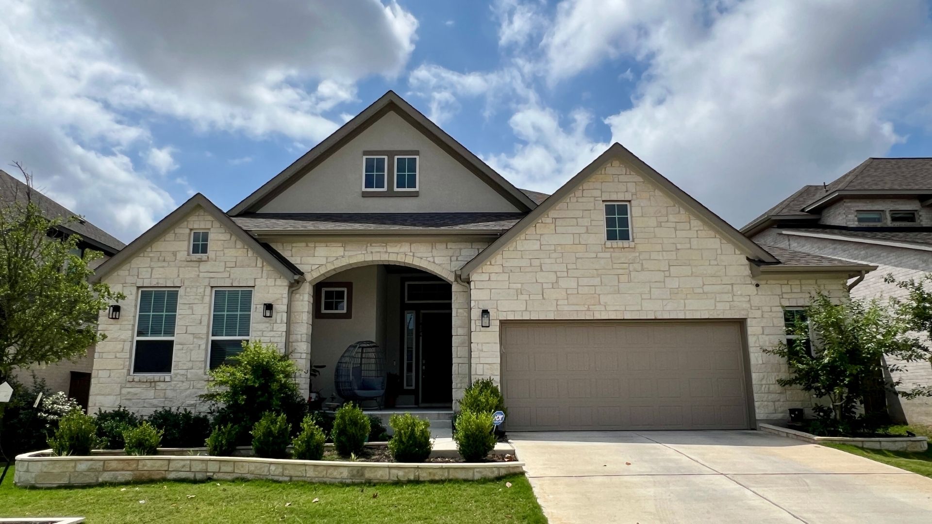 Bryson Leander TX home exterior with updated curb appeal in a master-planned neighborhood
