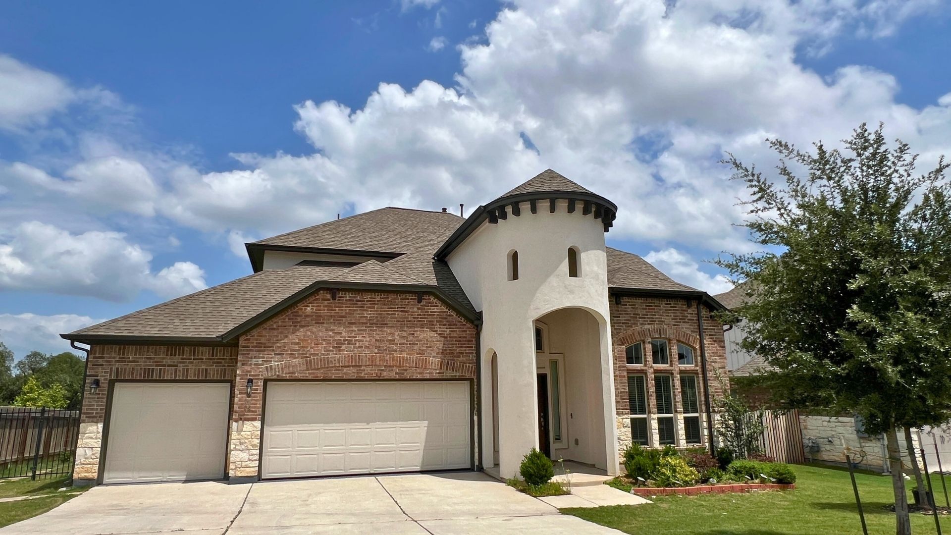 Featured home in Larkspur, a north Leander master-planned community with newer resale homes and neighborhood amenities