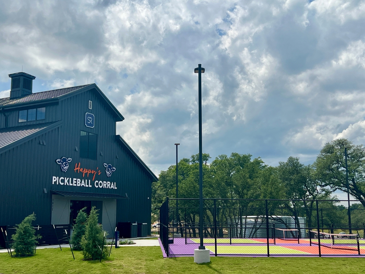 Pickleball courts at The Paddock amenity center in Saddleback at Santa Rita Ranch Liberty Hill Texas