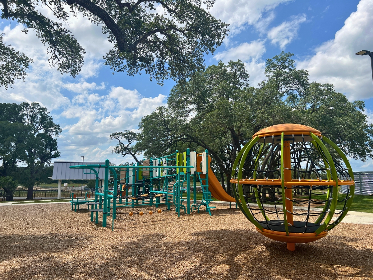 Children's play area at The Paddock in Saddleback at Santa Rita Ranch Liberty Hill Texas