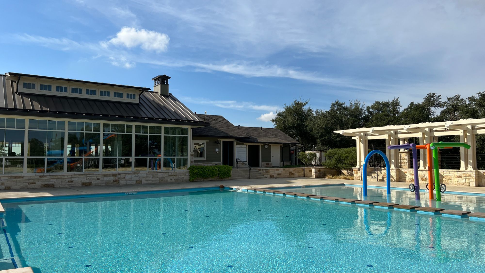 Resort-style pool at The Ranch House in Santa Rita Ranch Liberty Hill Texas