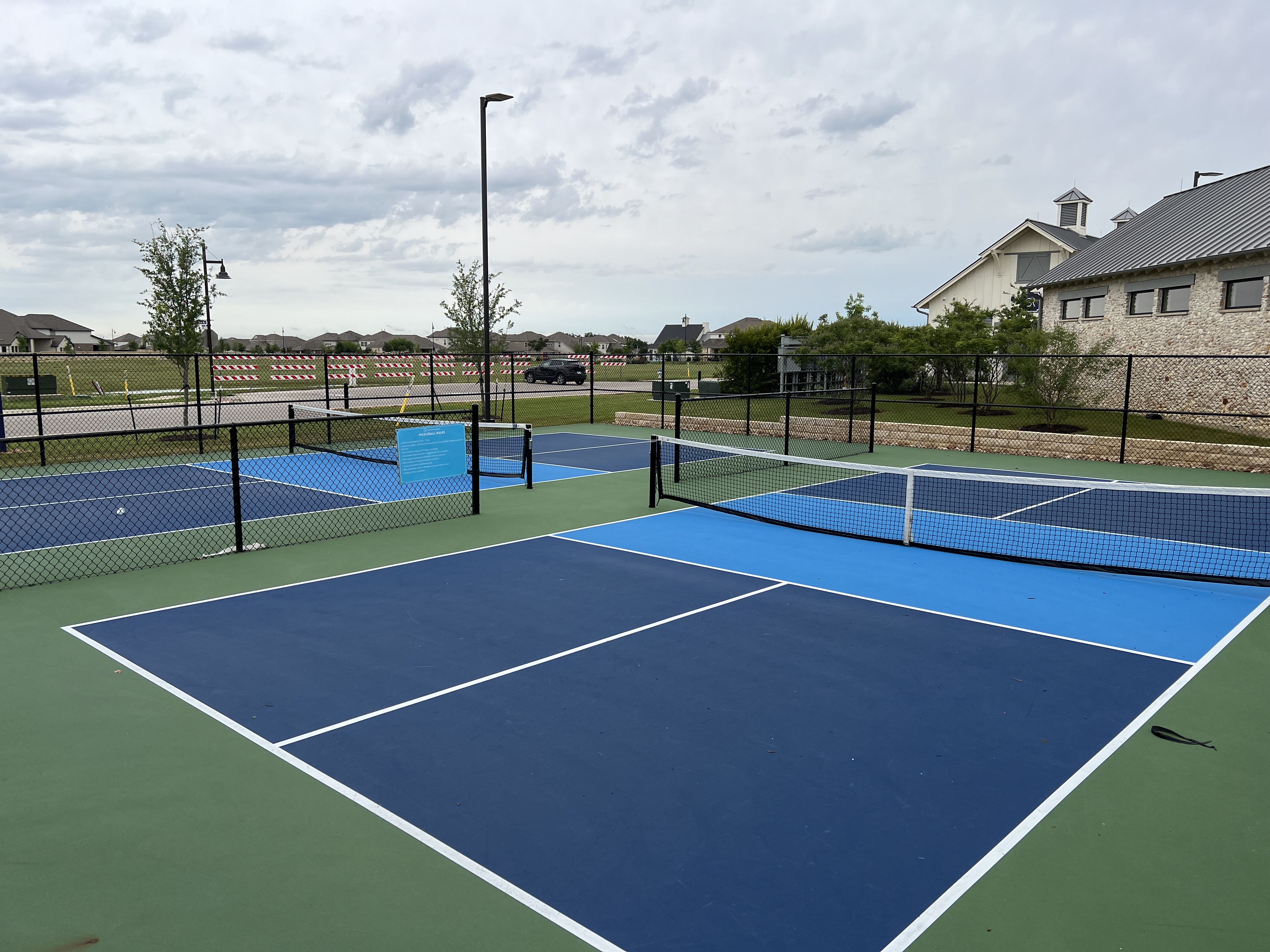 Pickleball courts at the Homestead Amenity Center in Santa Rita Ranch Liberty Hill Texas